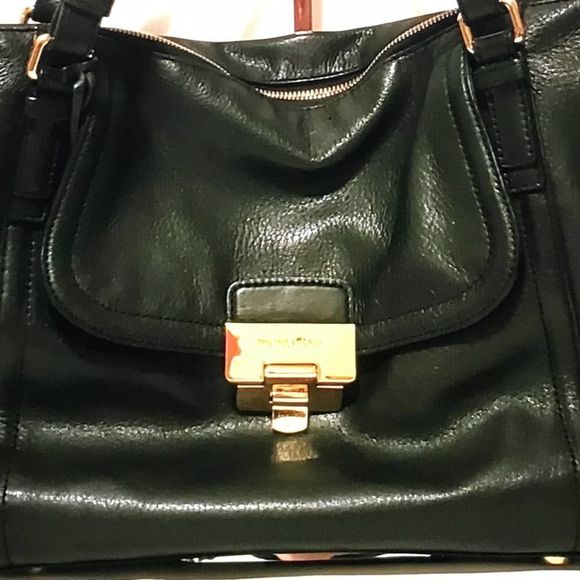 Michael Kors Black Satchel Handbag, EUC - Picture 6 of 16